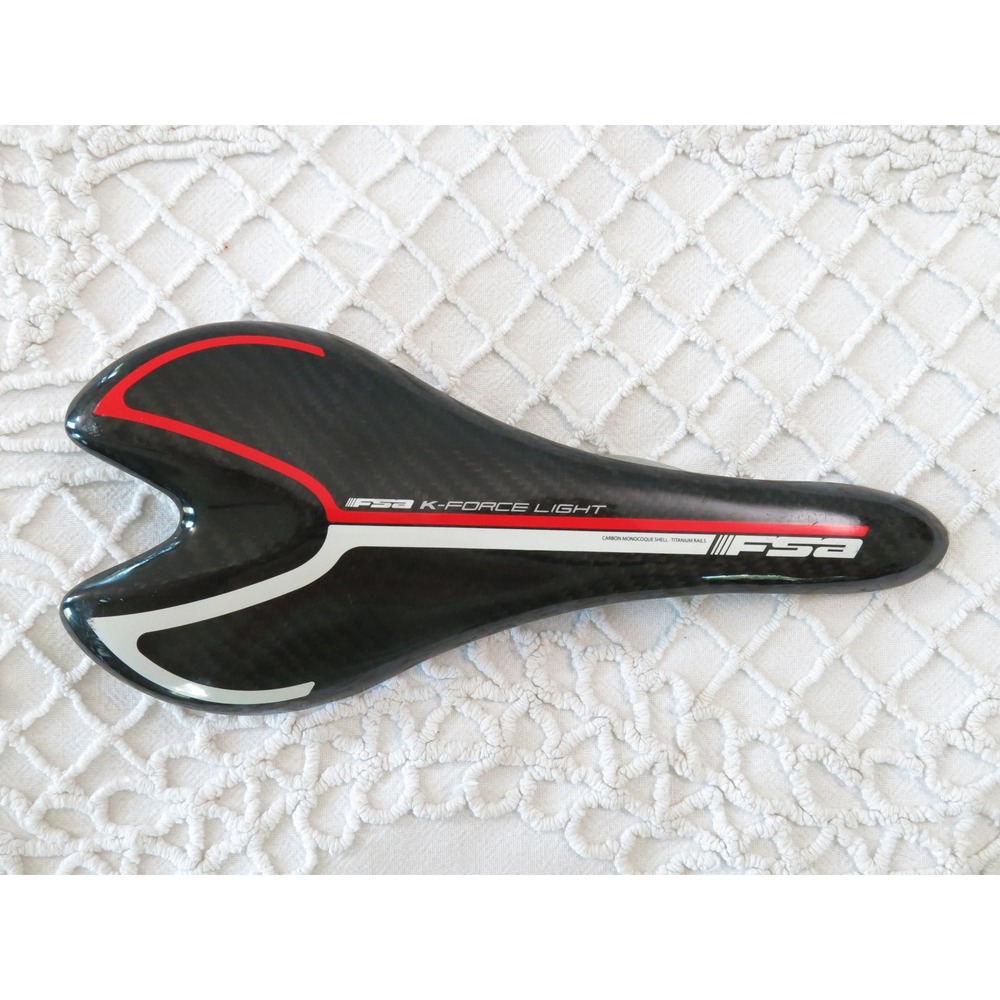 FSA K-Force Light Carbon Monocoque Bicycle Saddle Titanium Rails V6208 Bike Seat